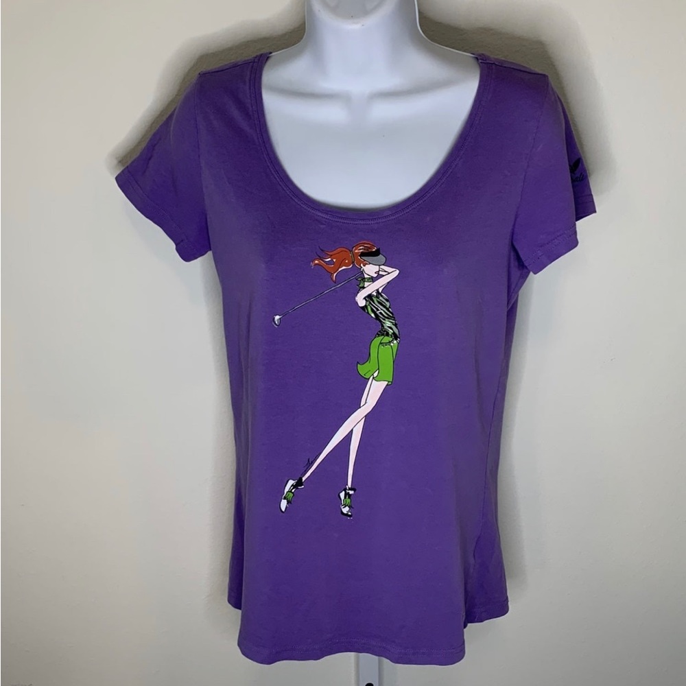 Káanapale Golf Tshirt in purple with Rhinestone